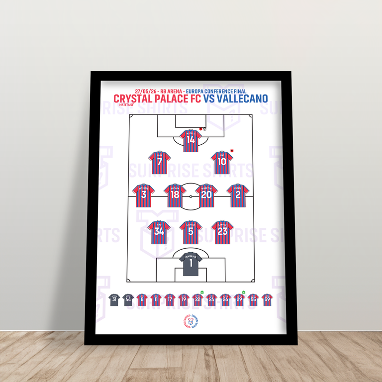 Crystal Palace 1-0 Rayo Vallecano - Conference League - Special Edition Football Print