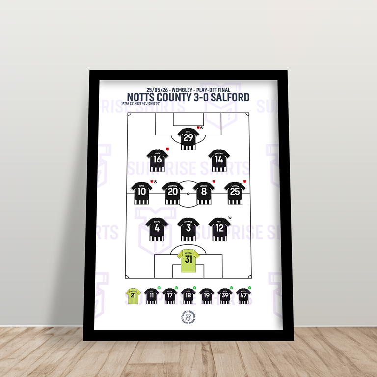 Notts County 3-0 Salford - League Two Playoff - Special Edition Football Print