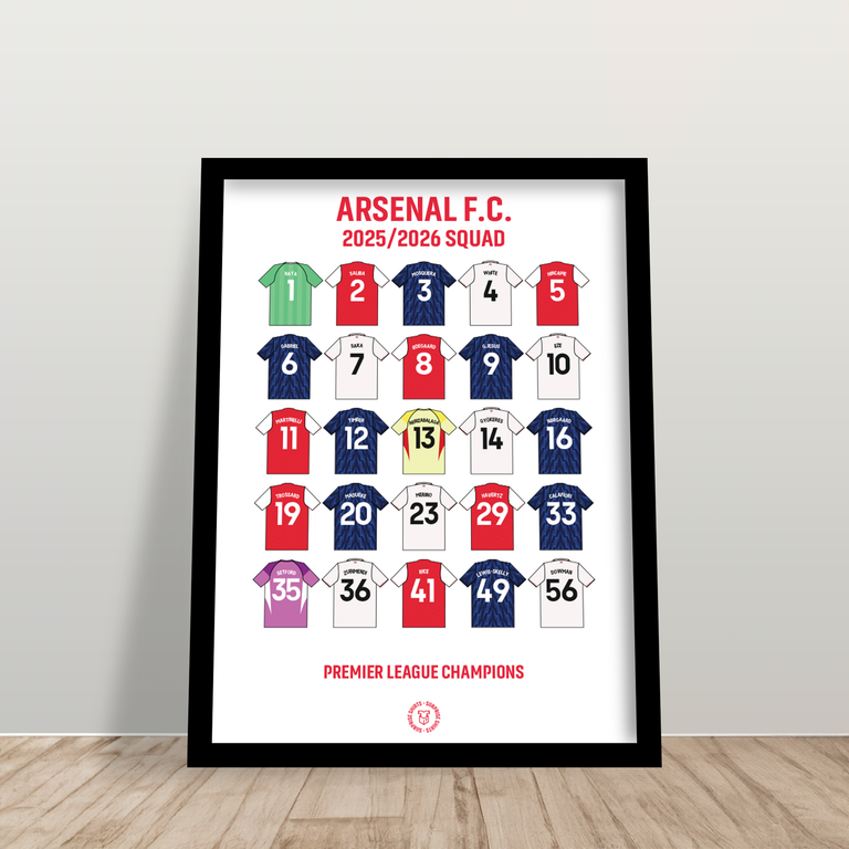 Arsenal 'Champions 2025/2026' Football Shirt Print