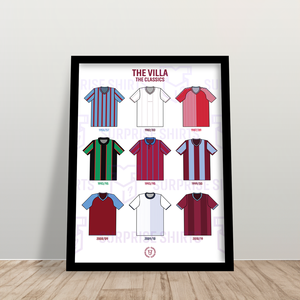 Aston Villa 'The Classics' Football Shirt Print & Surprise Shirts