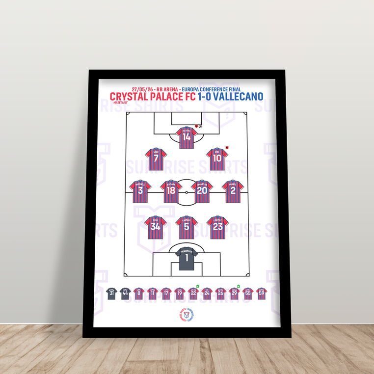 Crystal Palace 1-0 Rayo Vallecano - Conference League - Special Edition Football Print