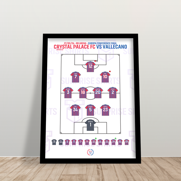 Crystal Palace 1-0 Rayo Vallecano - Conference League - Special Edition Football Print