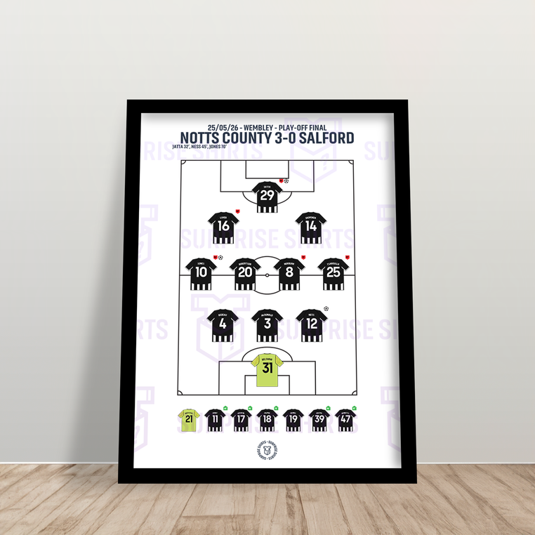 Notts County 3-0 Salford - League Two Playoff - Special Edition Football Print