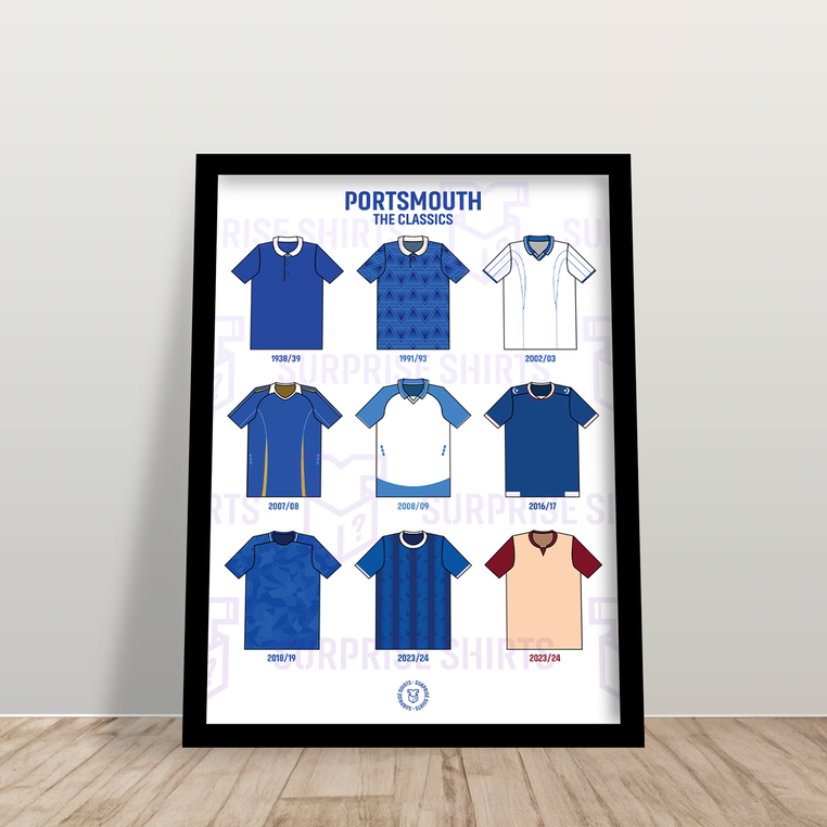 Portsmouth 'The Classics' Football Shirt Print
