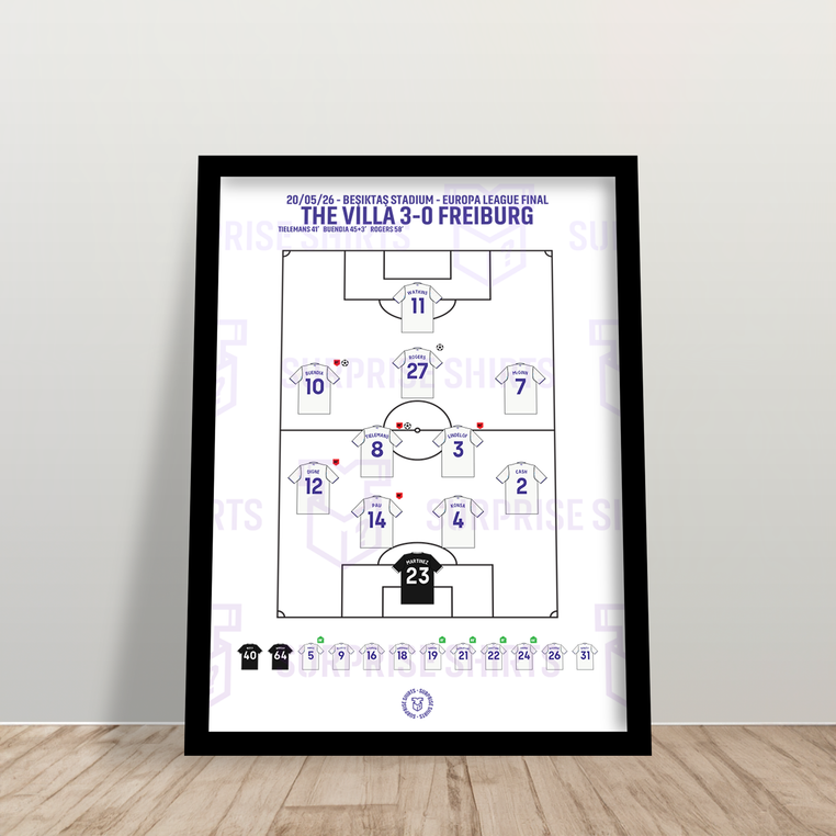 Aston Villa 3-0 Freiburg - Europa League - Special Edition Football Print
