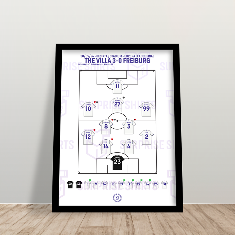 Aston Villa 3-0 Freiburg - Europa League - Special Edition Football Print